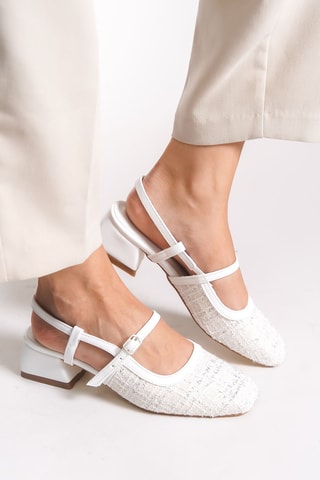 Babies à talons - Blanc