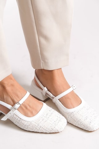 Babies à talons - Blanc