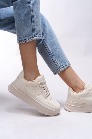 Baskets à plateformes - Beige