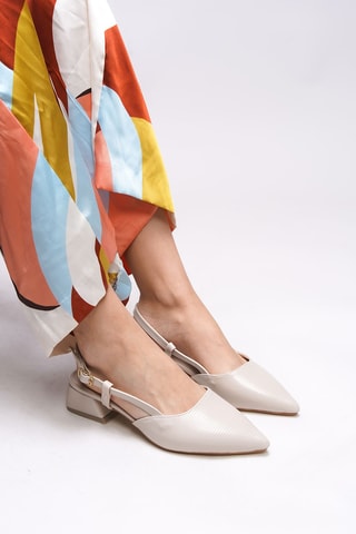 Ballerines à talons - Beige