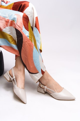 Ballerines à talons - Beige