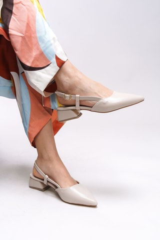 Ballerines à talons - Beige