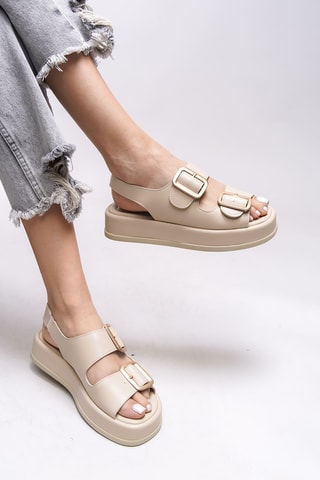 Platform Sandalen - Beige