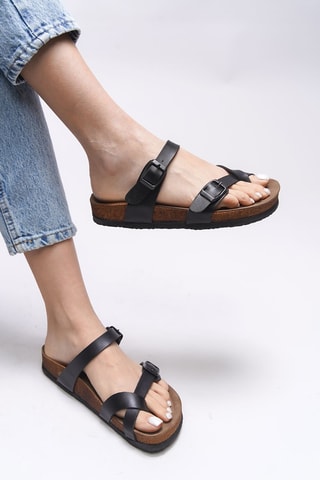 Sandalen - Beige en zwart