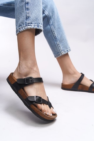 Sandalen - Beige en zwart
