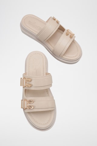 Mules plateforme - Beige