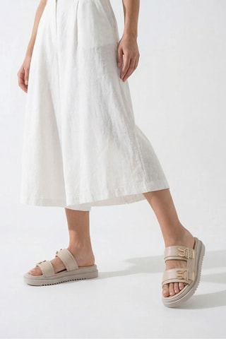 Mules plateforme - Beige