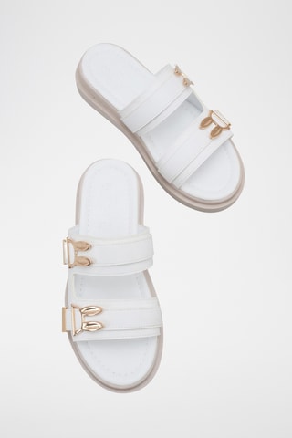 Mules plateforme - Blanc