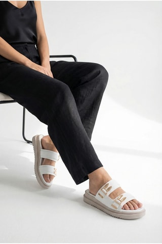 Mules plateforme - Blanc