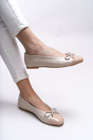 Ballerines vernies - Beige