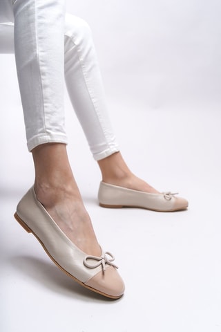 Ballerines vernies - Beige