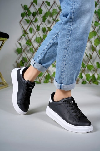 Baskets plateformes - Noir et blanc