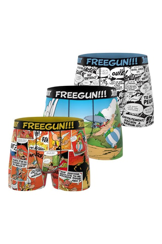 3 boxers Asterix en Obelix - Groen en Blauw