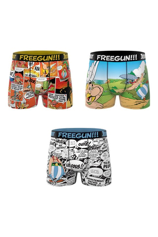 3 boxers Asterix en Obelix - Groen en Blauw