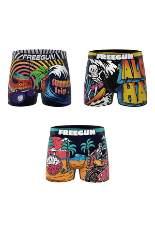 3 boxers Retro Summer - Noir