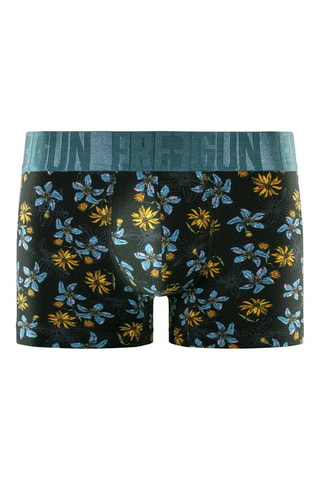 3 boxers Flowers - Noir