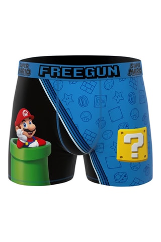 3 boxers Super Mario - Bleu