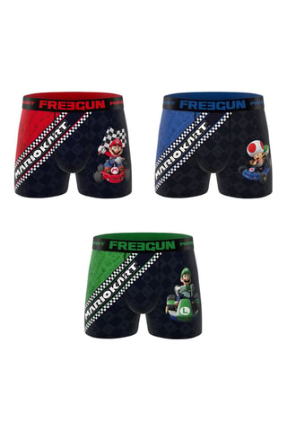 3 boxers Super Mario - Noir