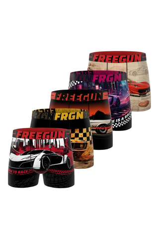 5 boxers Cars Racing - Rood en Paars
