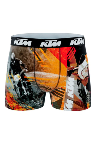 4 boxers - Gris, noir et orange - Freegun