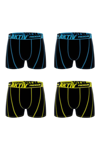 4 Boxers Aktiv Zwart 