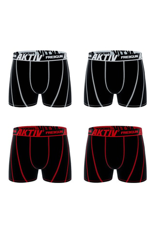 4 Boxers Aktiv Zwart 