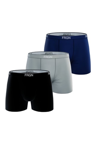 3 Boxers - Zwart, Grijs en Marineblauw