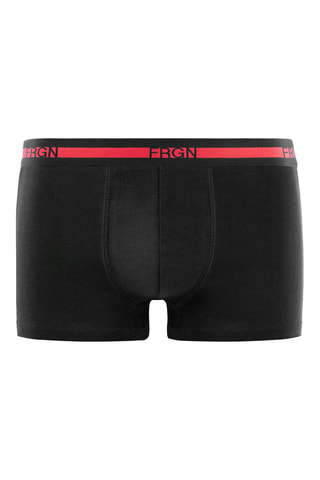 6 boxers Sporty - Zwart en Rood