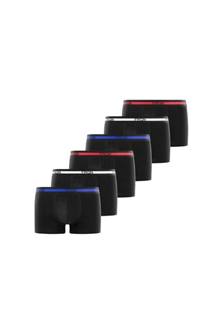6 boxers Sporty - Zwart en Rood