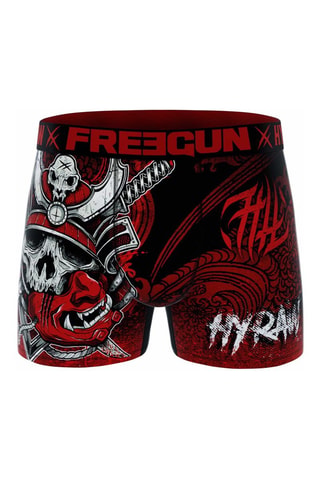 4 boxers Freegun - Noir et rouge