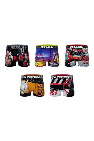 5 boxers Street Dancing Ninja - paars, rood en wit