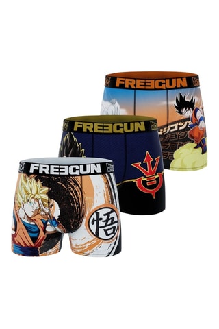 3 boxers Dragon Ball Z- Oranje, Zwart en Marineblauw