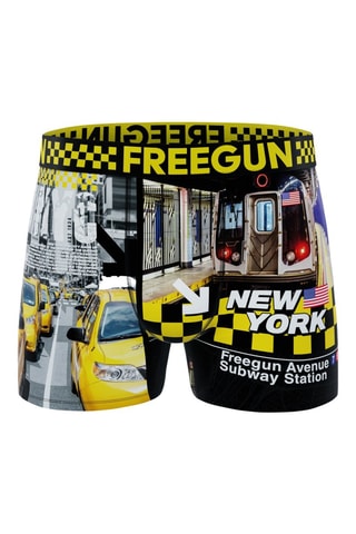 3 boxers American Vibes - zwart, wit en geel