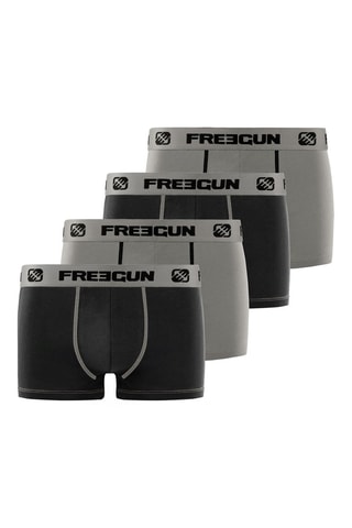 4 Boxers - Grijs en Zwart