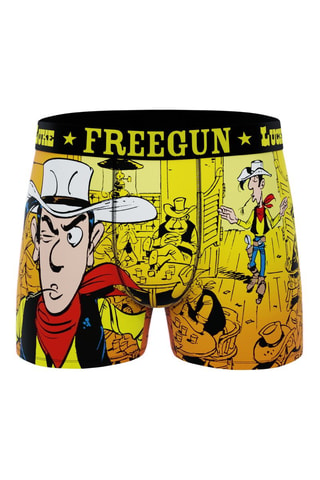 4 boxers Lucky Luke - geel, zwart en hemelsblauw