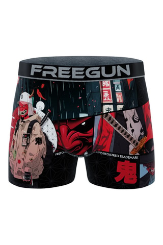 5 boxers Street Ninja - Violet et rouge