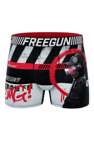 5 boxers Street Ninja - Violet et rouge