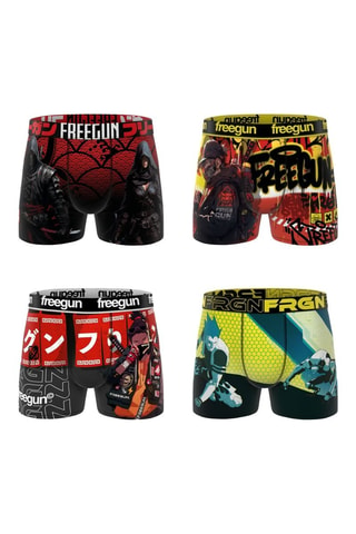 4 boxers Manga Comics - Rouge et noir