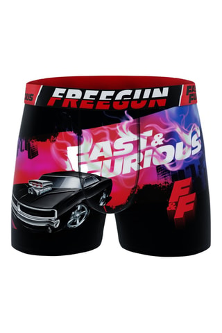 4 boxers Fast and Furious - Rouge, violet et orange