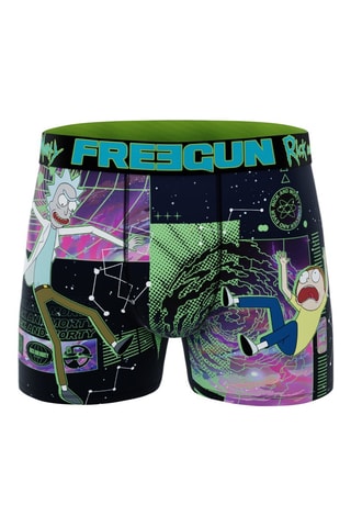 3 boxers Rick et Morty - Violet, vert clair et noir