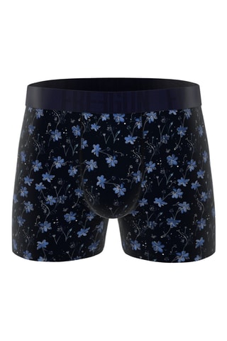 3 boxers Flowers - Noir, kaki et rouge