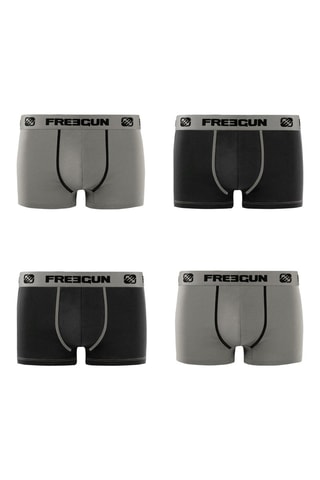 4 boxers P2 - Grijs en Zwart