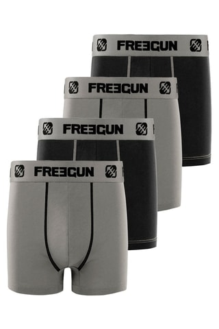 4 boxers P2 - Grijs en Zwart