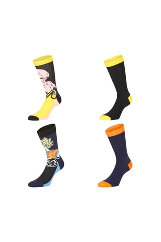 4 Paar Sokken Dragon Ball Z - Zwart en Marineblauw