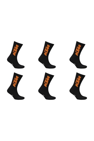 6 Paar Tennissokken 
Zwart - KTM