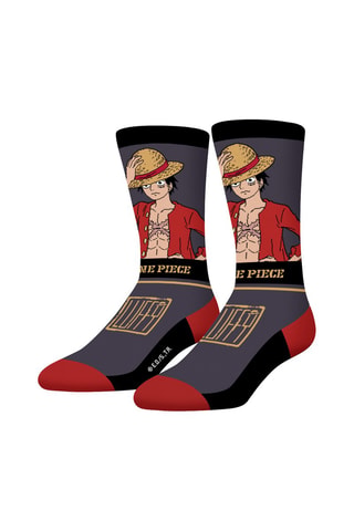 4 paar sokken Luffy One Piece - Rood en Zwart