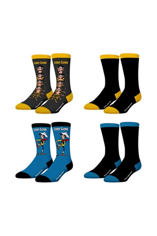 4 Paar Sokken Lucky Luke - Blauw en Zwart