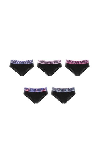5 Slips Ethnik - Zwart