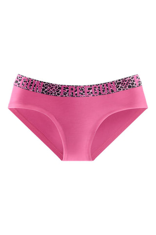 3 Slips Bestial - Zwart, roze en beige