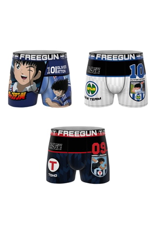 3 boxers Olive en Tom - Blauw